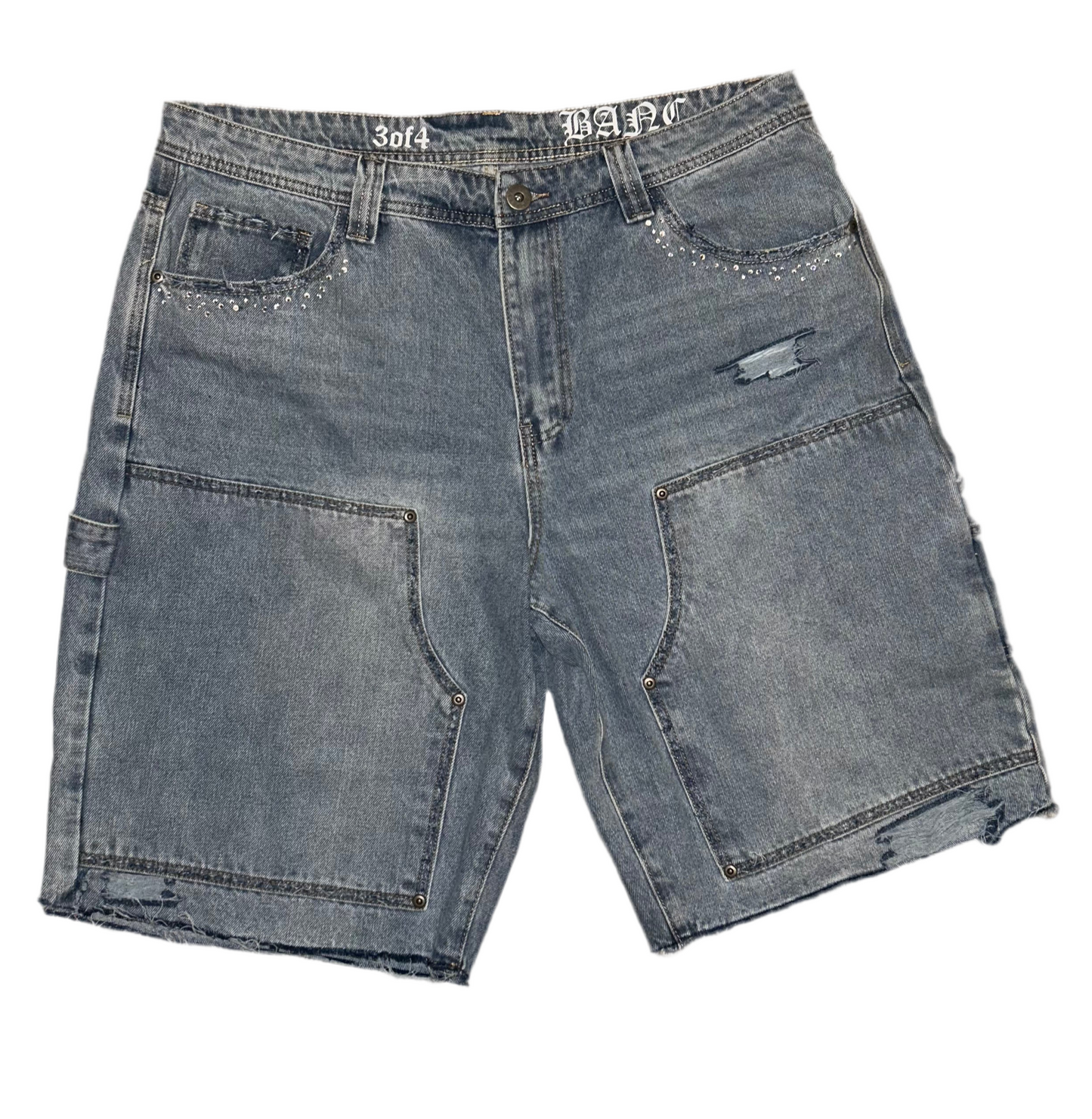 Denim Cargo Shorts